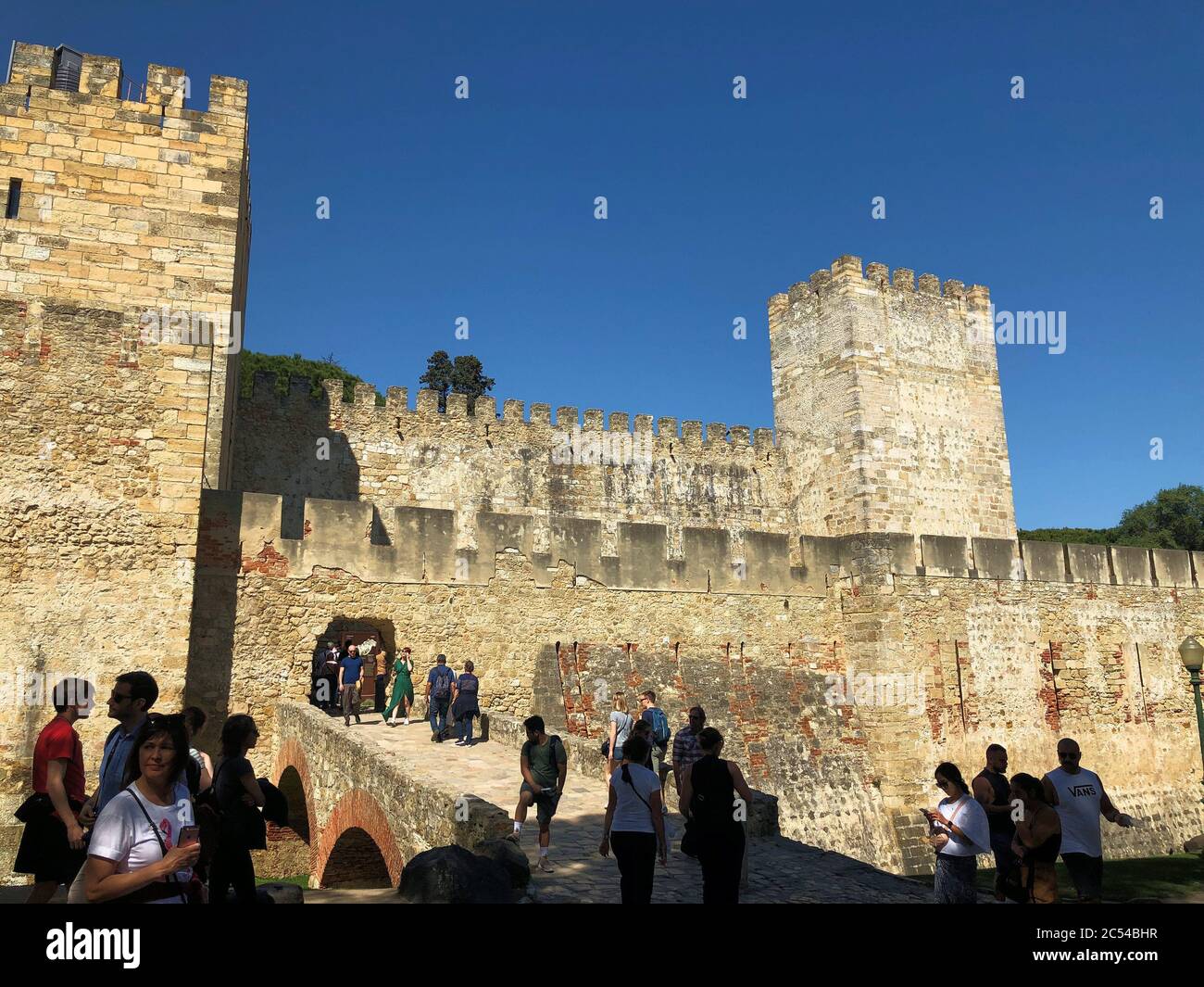 Castelo de Sao Jorge in Lissabon Stockfoto