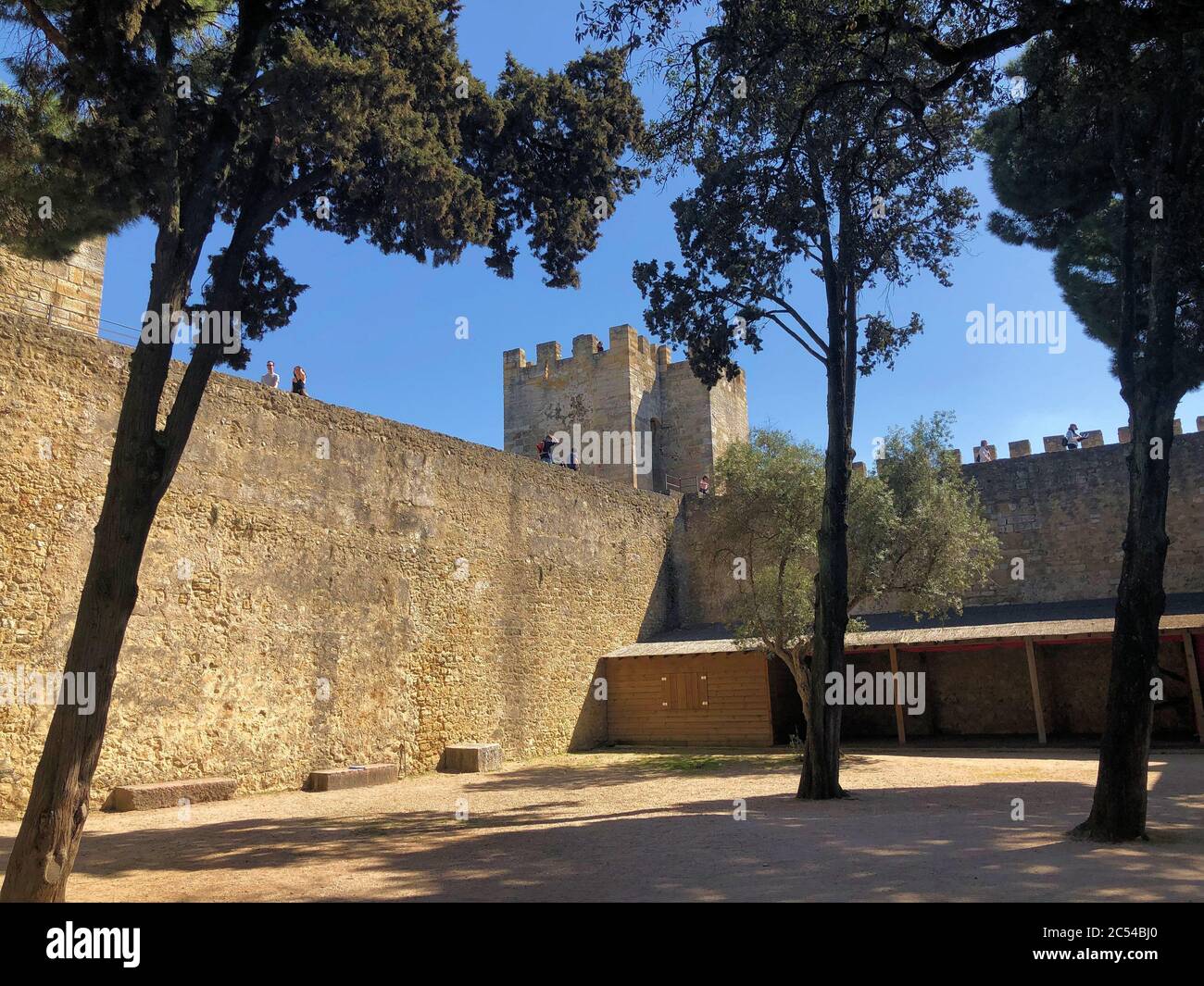 Castelo de Sao Jorge in Lissabon Stockfoto
