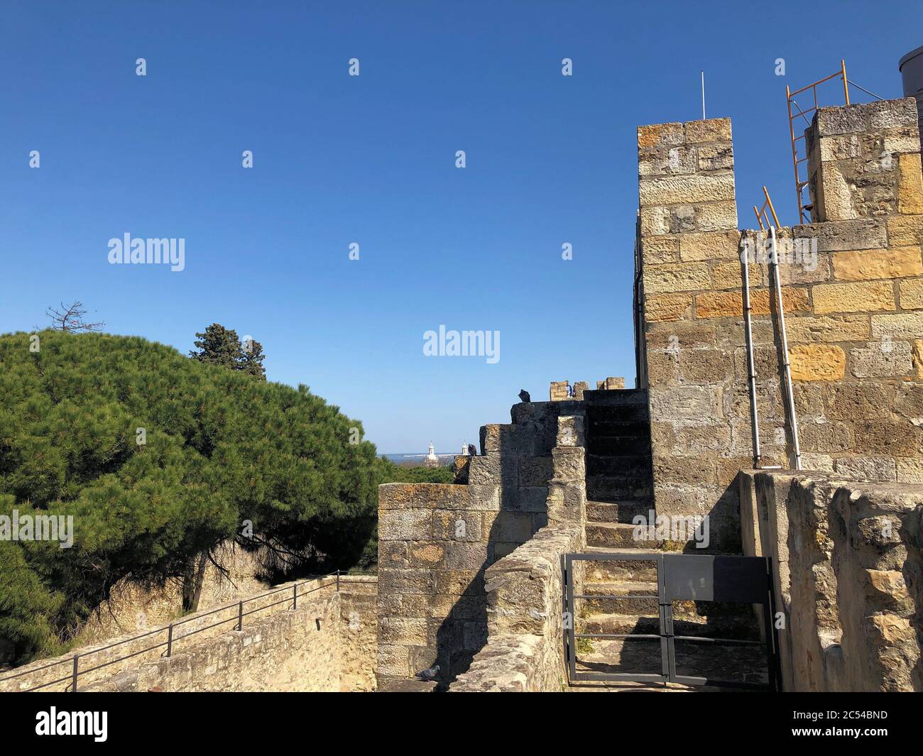 Castelo de Sao Jorge in Lissabon Stockfoto