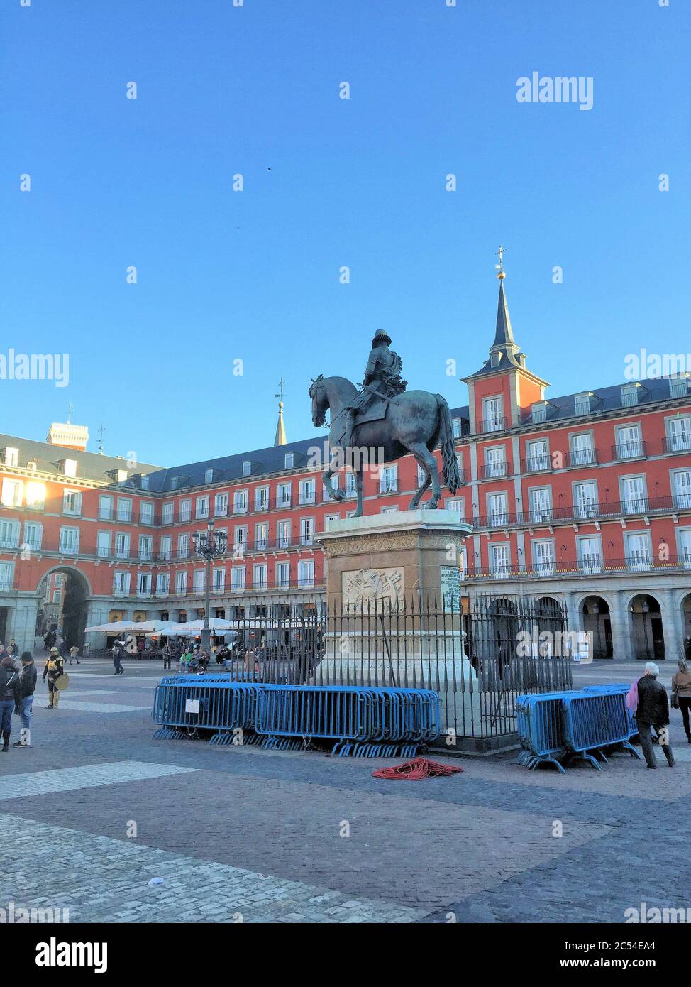 Denkmäler und Kunstwerke im Zentrum von Madrid Stockfoto