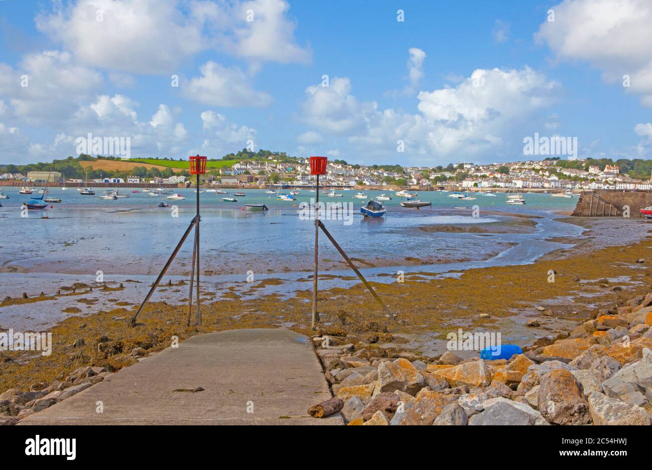 Blick in Richtung Appledore von Instow, North Devon, August. Stockfoto