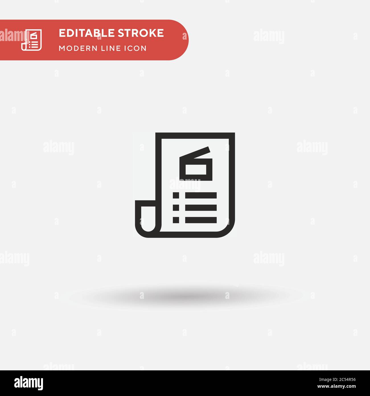 Einfaches Vektorsymbol für Skript. Illustration Symbol Design Vorlage für Web mobile UI Element. Perfekte Farbe modernes Piktogramm auf bearbeitbaren Strich. Skriptsymbole für Ihr Geschäftsprojekt Stock Vektor