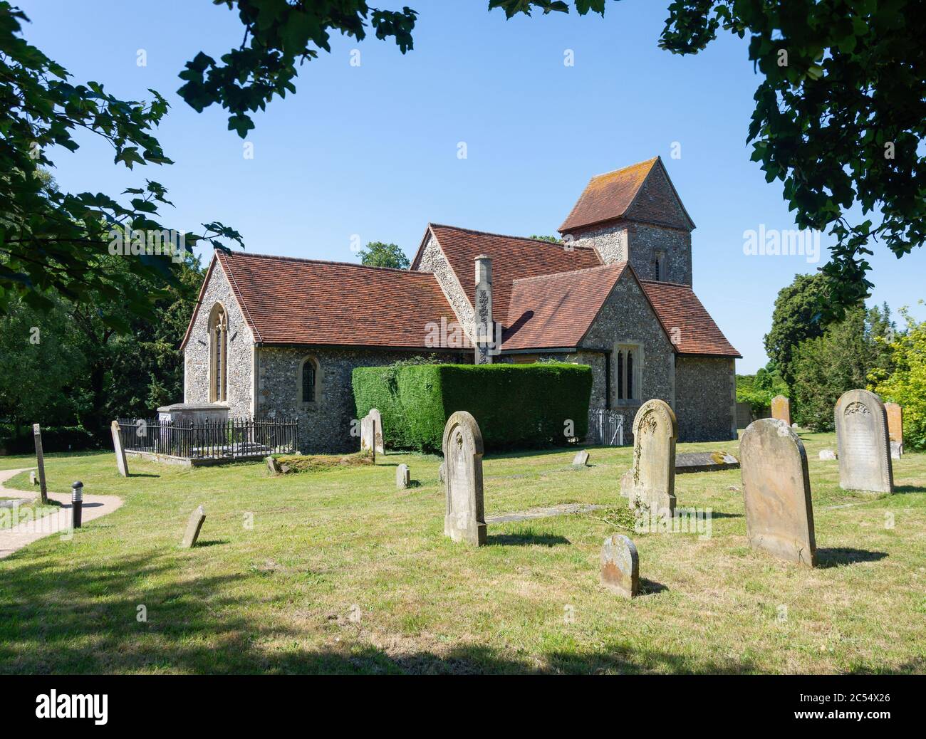 Kirche des Heiligen Kreuzes, Church Lane, Sarratt, Hertfordshire, England, Vereinigtes Königreich Stockfoto