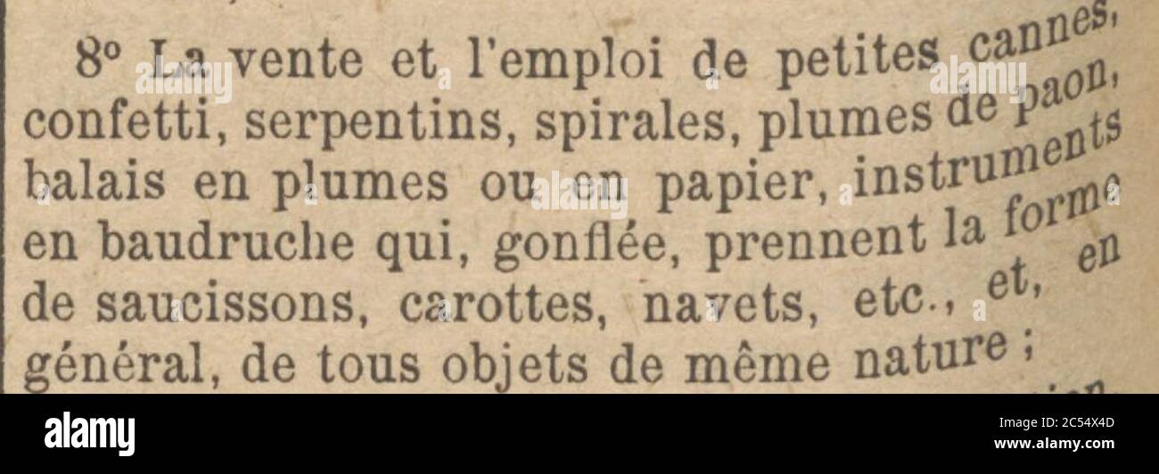 Interdiction des confettis et serpentins dans les fêtes foraines parisiennes en 1929. Stockfoto