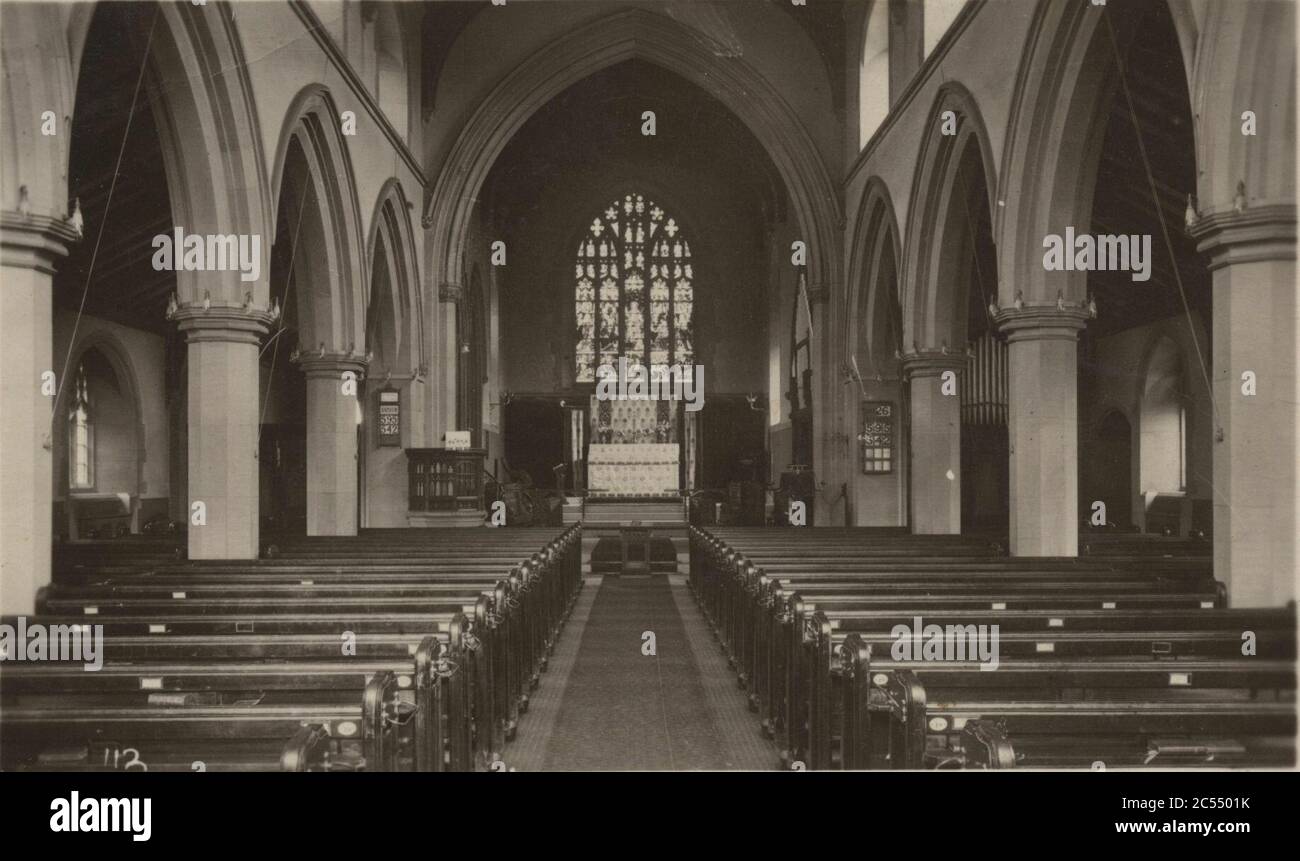 Innenraum von St. Jude Halifax, Archivbild. Stockfoto