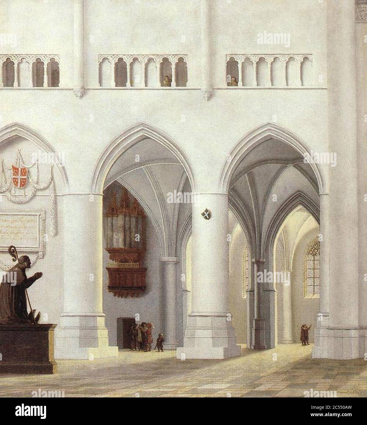 Innenraum der Kirche St. Bavo in Haarlem 1630 Pieter Jansz Saenredam. Stockfoto