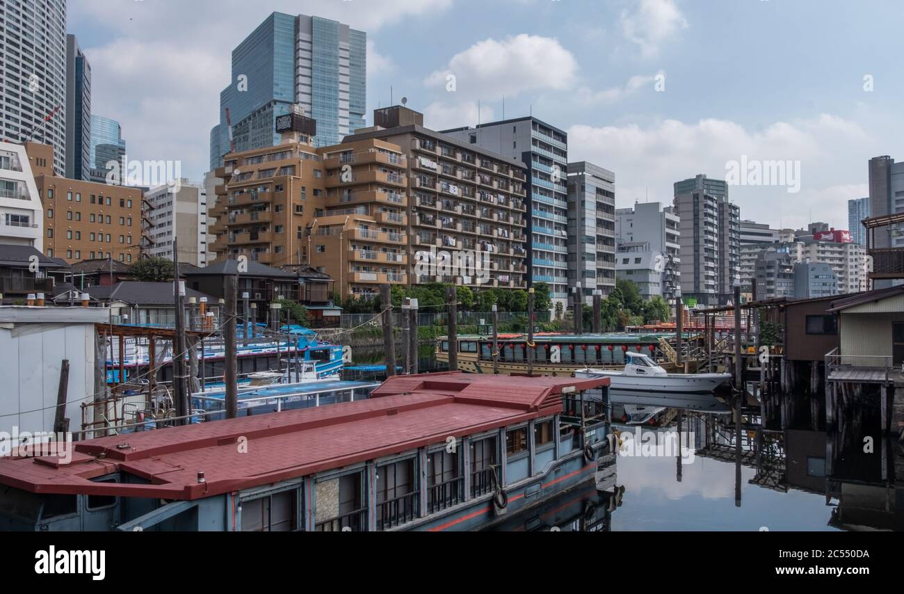 Modernes Gebäude im Shinagawa-Viertel, Tokio, Japan Stockfoto