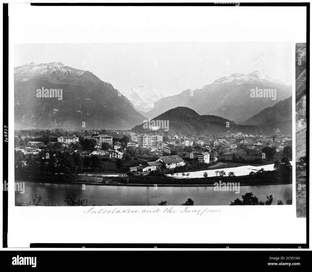 Interlaken und die Jungfrau Stockfoto