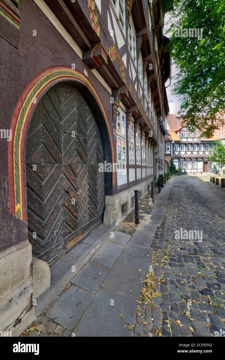 Magniviertel, Hausfassade, Haustür, Fenster, Braunschweig, Niedersachsen, Deutschland, Europa Stockfoto