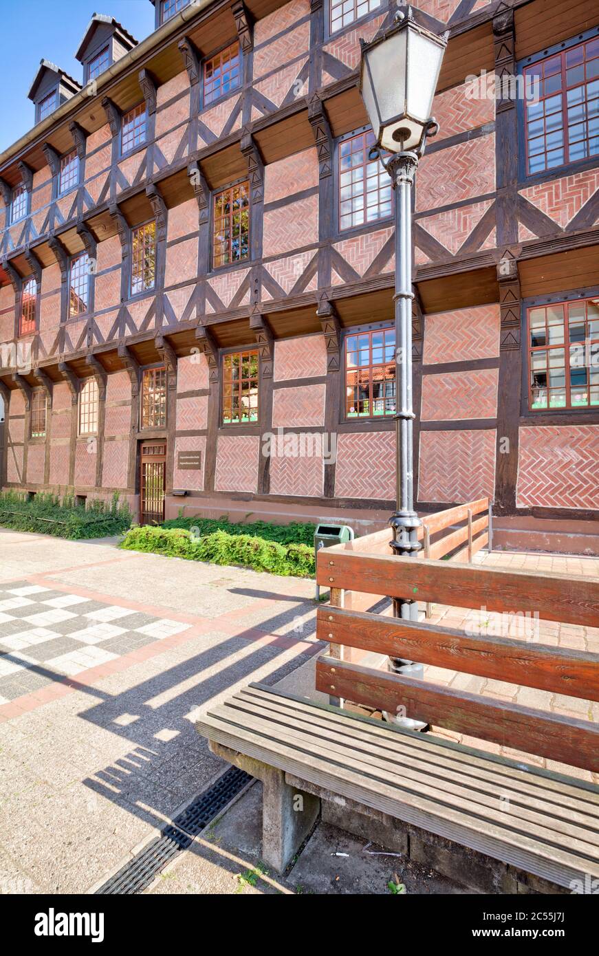 Jugend Musikschule, Jugend Kunstschule, Hausfassade, Altstadt, Halbzeitgestaltung, Hameln, Niedersachsen, Deutschland, Europa Stockfoto