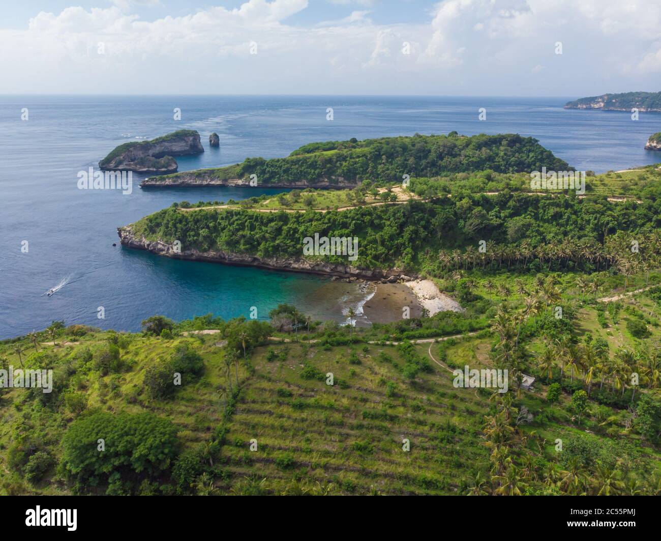Die schönen Inseln der Insel Nusa Penida. In der Nähe von Atuh Beach. Indonesien. Stockfoto
