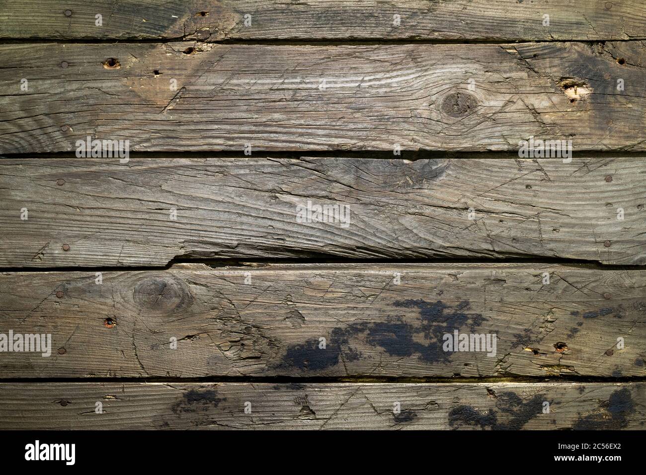 Alte Holzstruktur. Hintergrund von der alten Platine. Alte Holzstruktur aus alten Holzbrett. Stockfoto