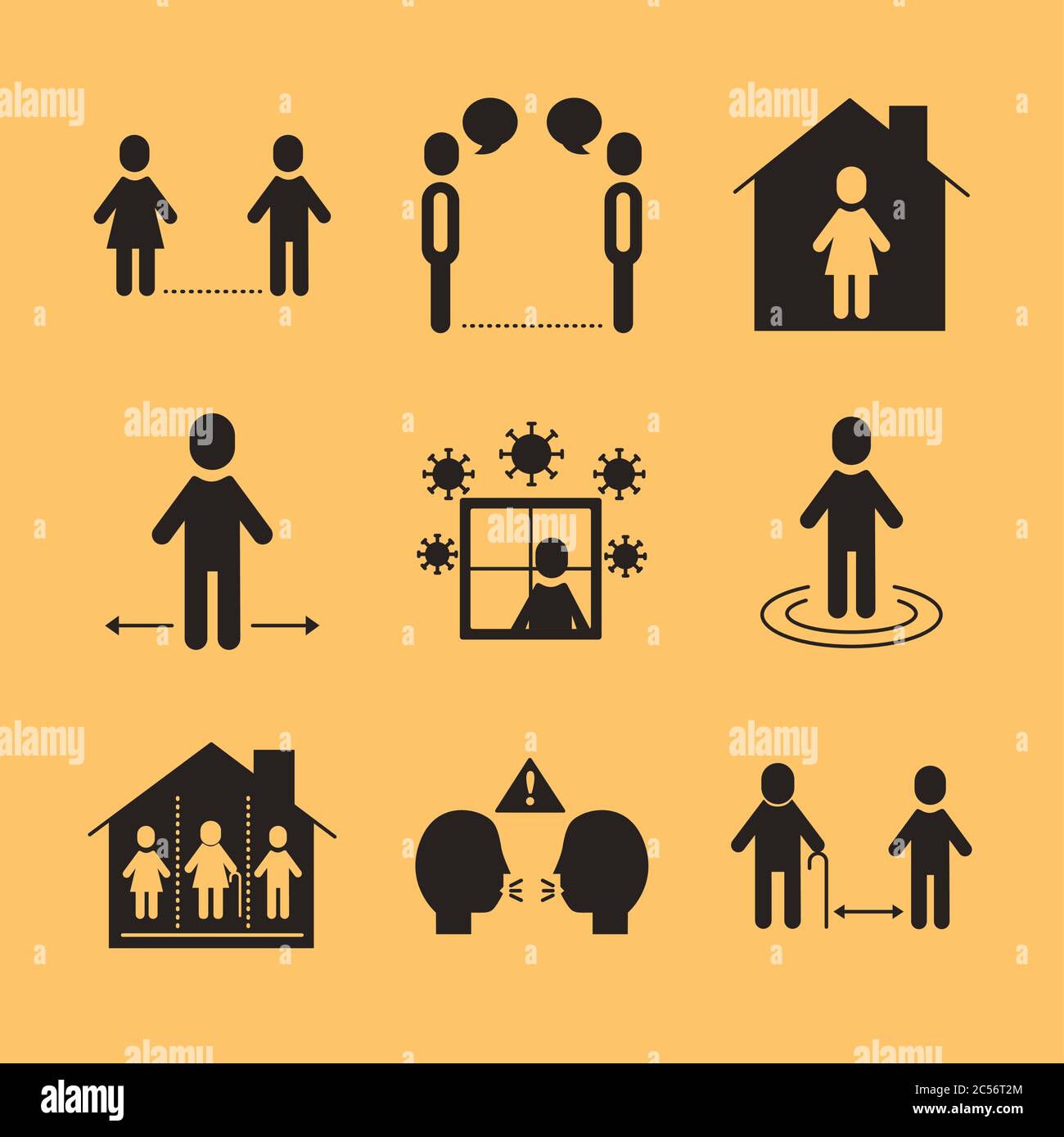 Bündel von Abstand sozialen Set Symbole Vektor Illustration Design Stock Vektor