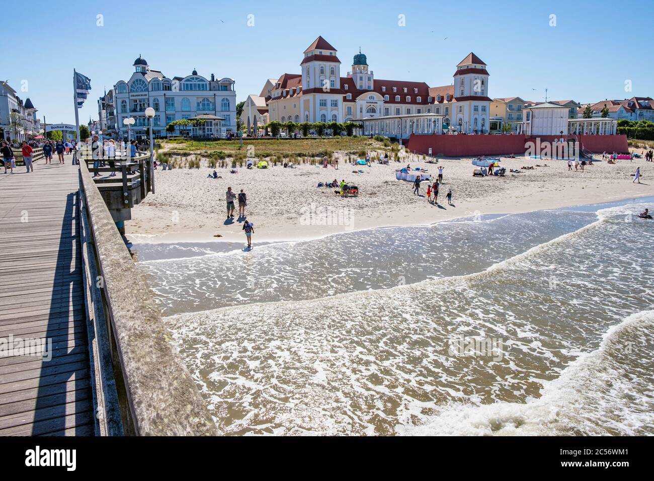 Kurort in der Stadt Binz auf der berühmten deutschen Insel Rügen Stockfoto