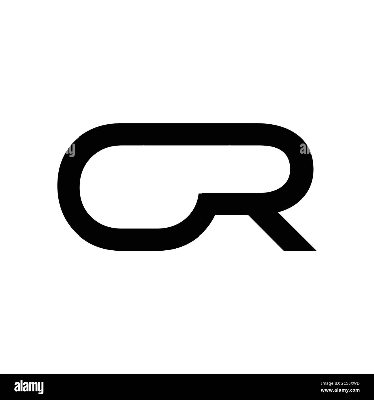 Ursprüngliche Vektorvorlage für Buchstaben ODER Logo-Design. Abstrakter Buchstabe Minimal Typography Logo Design Stock Vektor