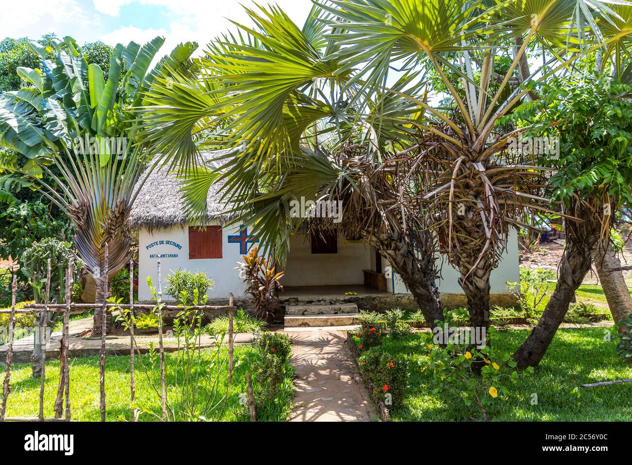 Medizinisches Hilfszentrum, Antanamitarana, Nosy Bé Island, Madagaskar, Afrika Stockfoto