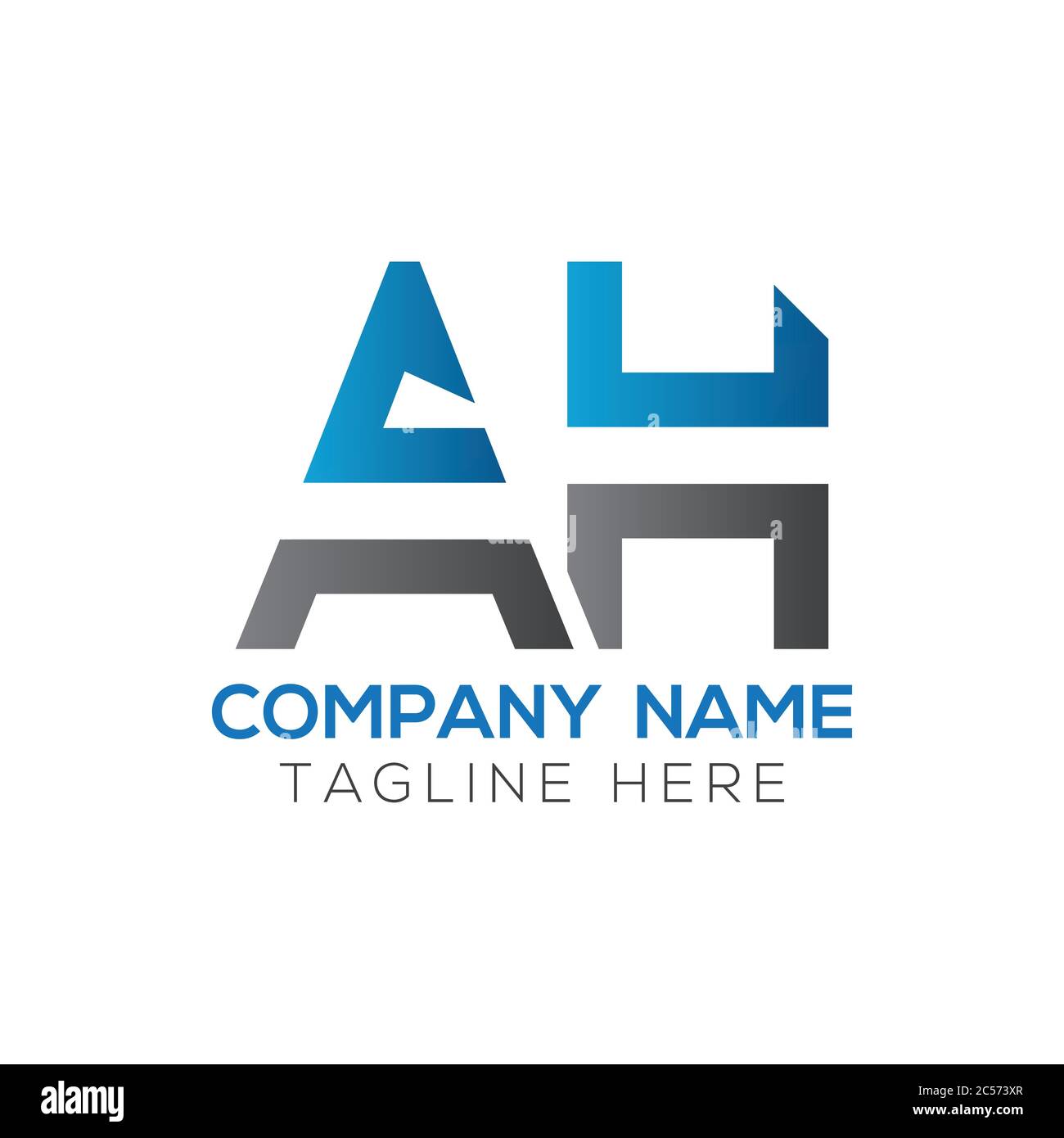 Initial AH Letter Logo Design Modern Business Typography Vektor-Vorlage. Kreativer verknüpfter Buchstabe AH Logo Design Stock Vektor