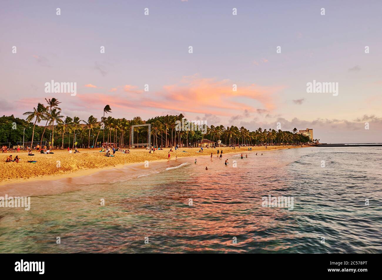 Strandlandschaft in K?hallo? Strand, Oahu Hawaiian Island, Oahu, Hawaii, Aloha State, USA Stockfoto