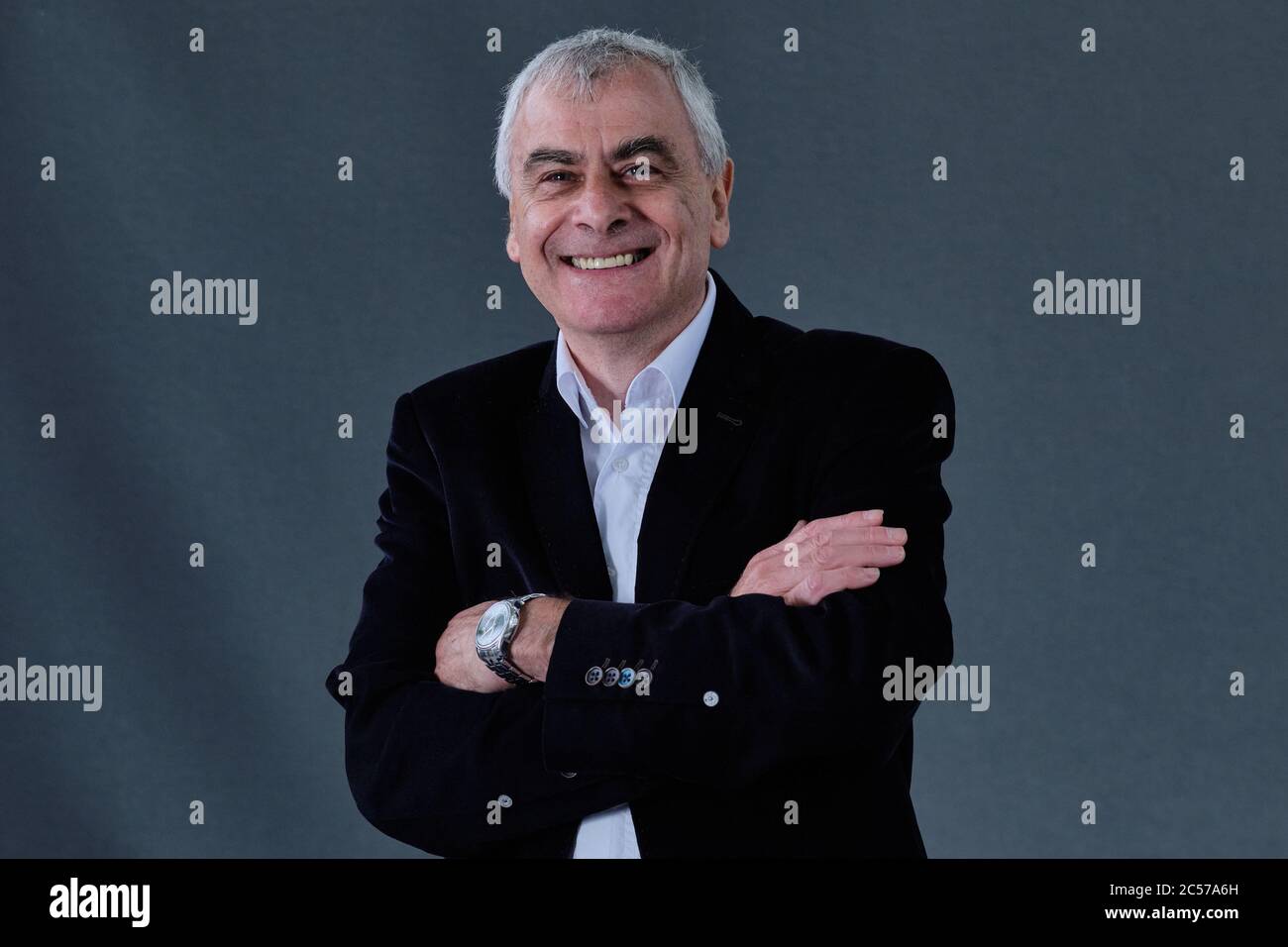 Autor Philip Lewis nimmt an einer Fotoschau während des jährlichen Edinburgh International Book Festival 2018 Teil Stockfoto Autor Philip Lewis nimmt an einer Fotoschau während des jährlichen Edinburgh International Book Festival 2018 Teil Stockfoto