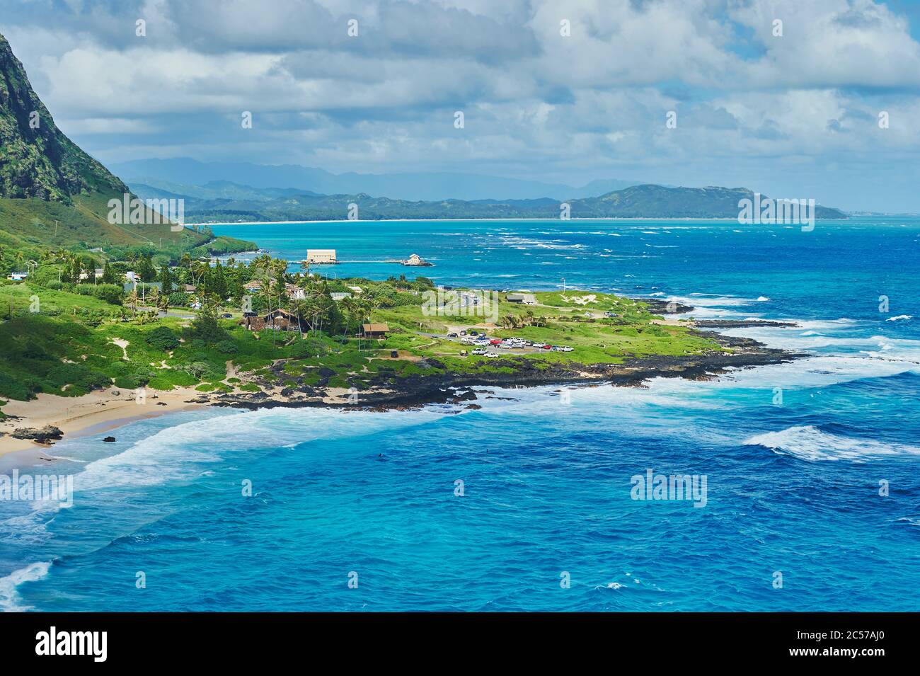 Seascape am Makapu?U Beach vom Makapu?U Lookout, Kaup? Beach Park, Hawaiian Islands, Oahu, Hawaii, Aloha State, USA Stockfoto