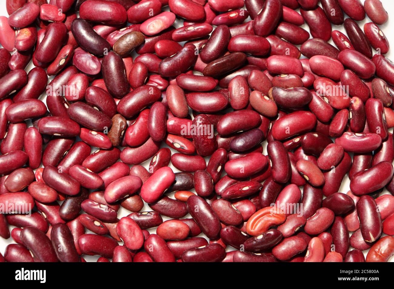 Rote Rajma oder rote Kidney Bohnen als Hintergrund Stockfoto