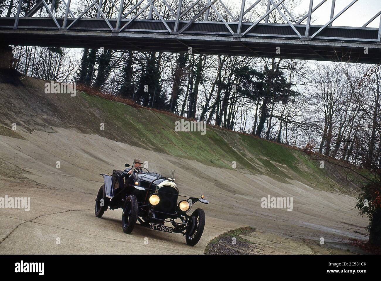 1924 Vintage Bentley Le Mans Gewinner in Brooklands 1989 Stockfoto
