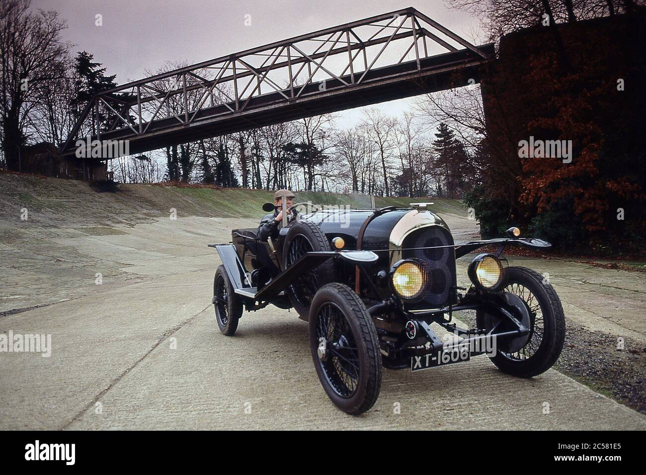 1924 Vintage Bentley Le Mans Gewinner in Brooklands 1989 Stockfoto