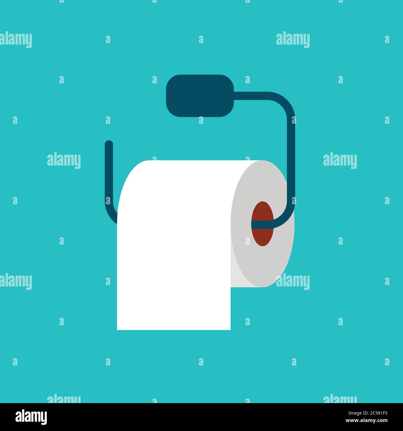 Toilettenpapier. Vektorgrafik mit flachem Stil Stock Vektor