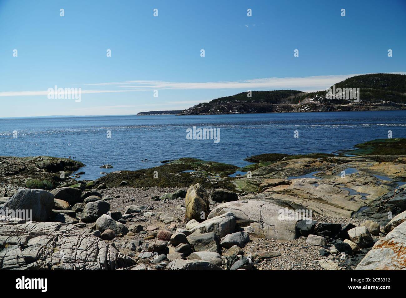 Saguenay Fjordmündung Stockfoto