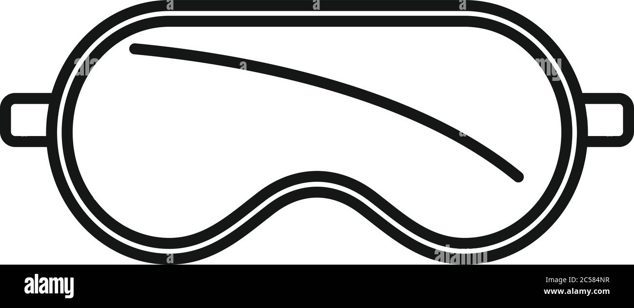 Symbol für Schlafmaske für Komfort. Umriss Komfort schlafende Maske Vektor-Symbol für Web-Design isoliert auf weißem Hintergrund Stock Vektor