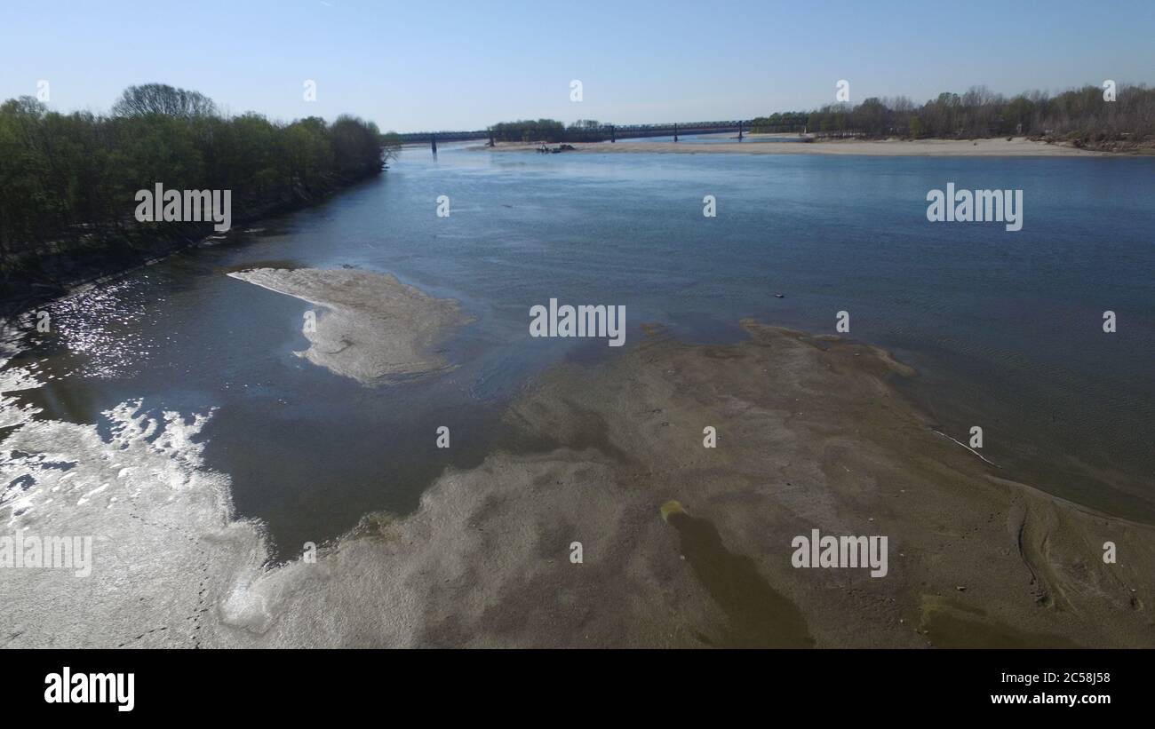 Fabelhafte Wasserstand Po Italien Fotos