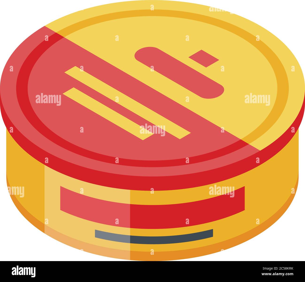 Schwedisches Blechdose Symbol, isometrischer Stil Stock Vektor