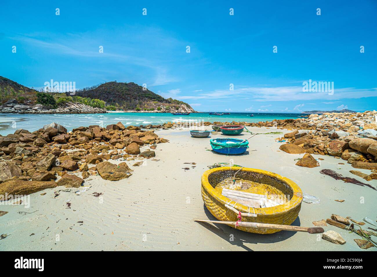 Binh Tien Beach, Cam Ranh Bay, Provinz Khanh Hoa, Vietnam Stockfoto