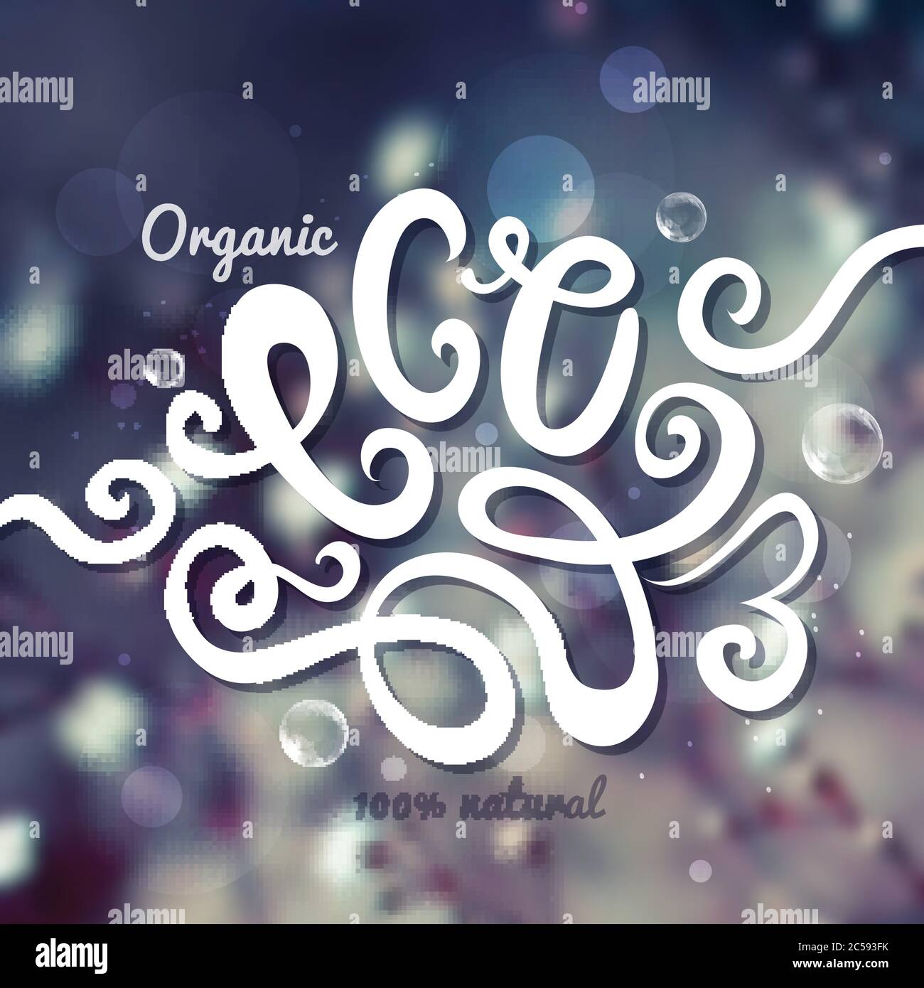 Vektor unscharfer Hintergrund. Eco-Schriftzug. Stock Vektor