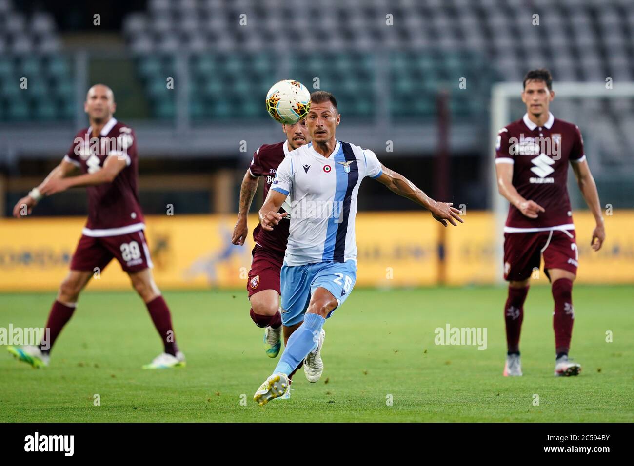 Turin (Italien) 30. Juni 2020 . Italienische Serie A. Turin FC vs SS Lazio. Stefan Radu von SS Lazio . Stockfoto