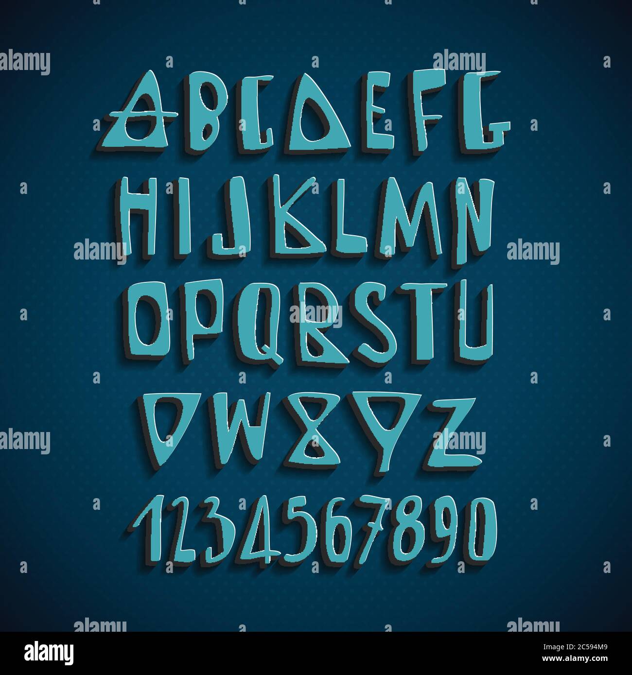 Hand Gezeichnet Vektor Englisch Alphabet Buchstaben Stock Vektor