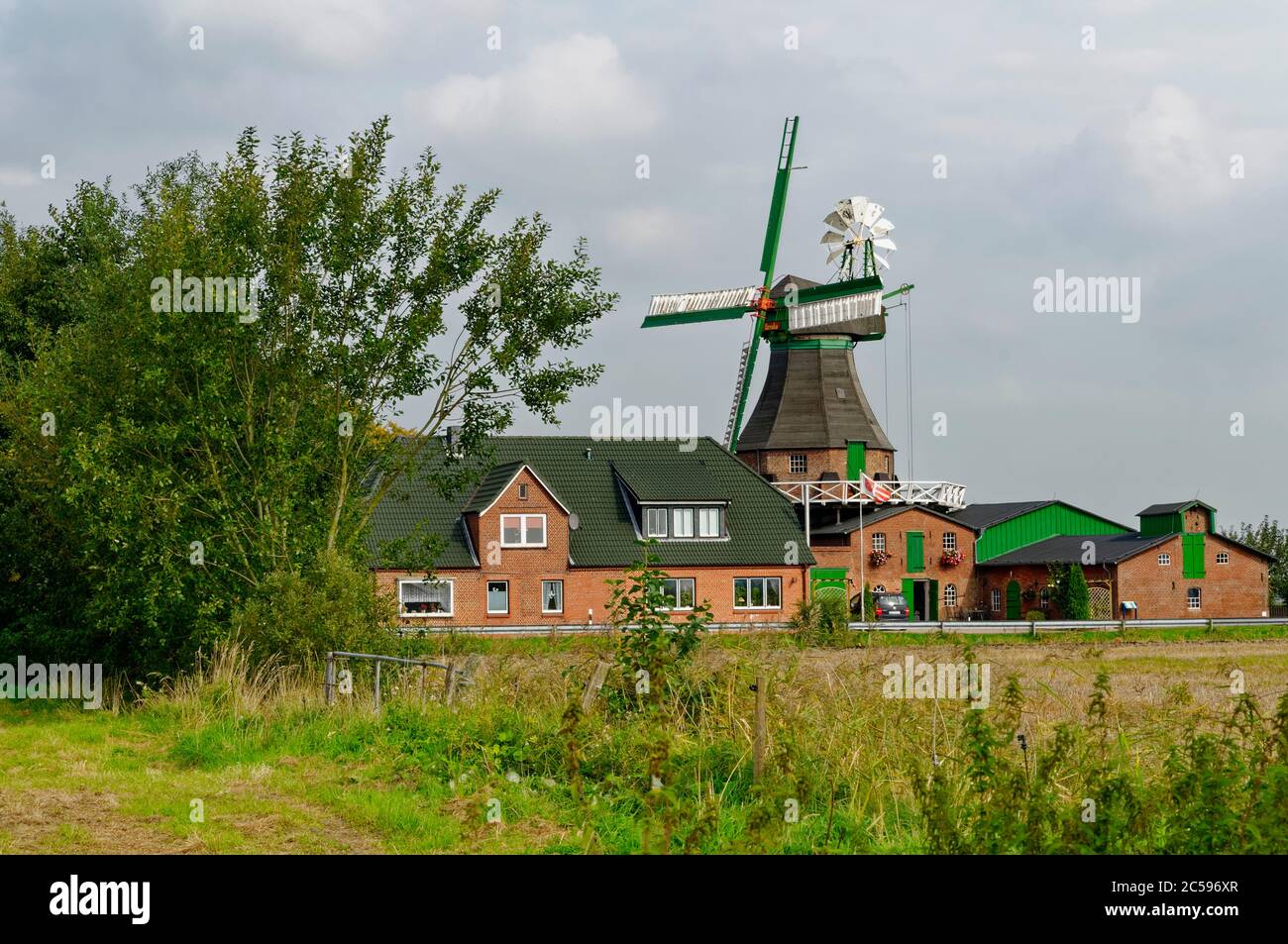 Windmühle 'Ursula' in Barlt, Kreis Dithmarschen, Schleswig-Holstein, Deutschland Stockfoto