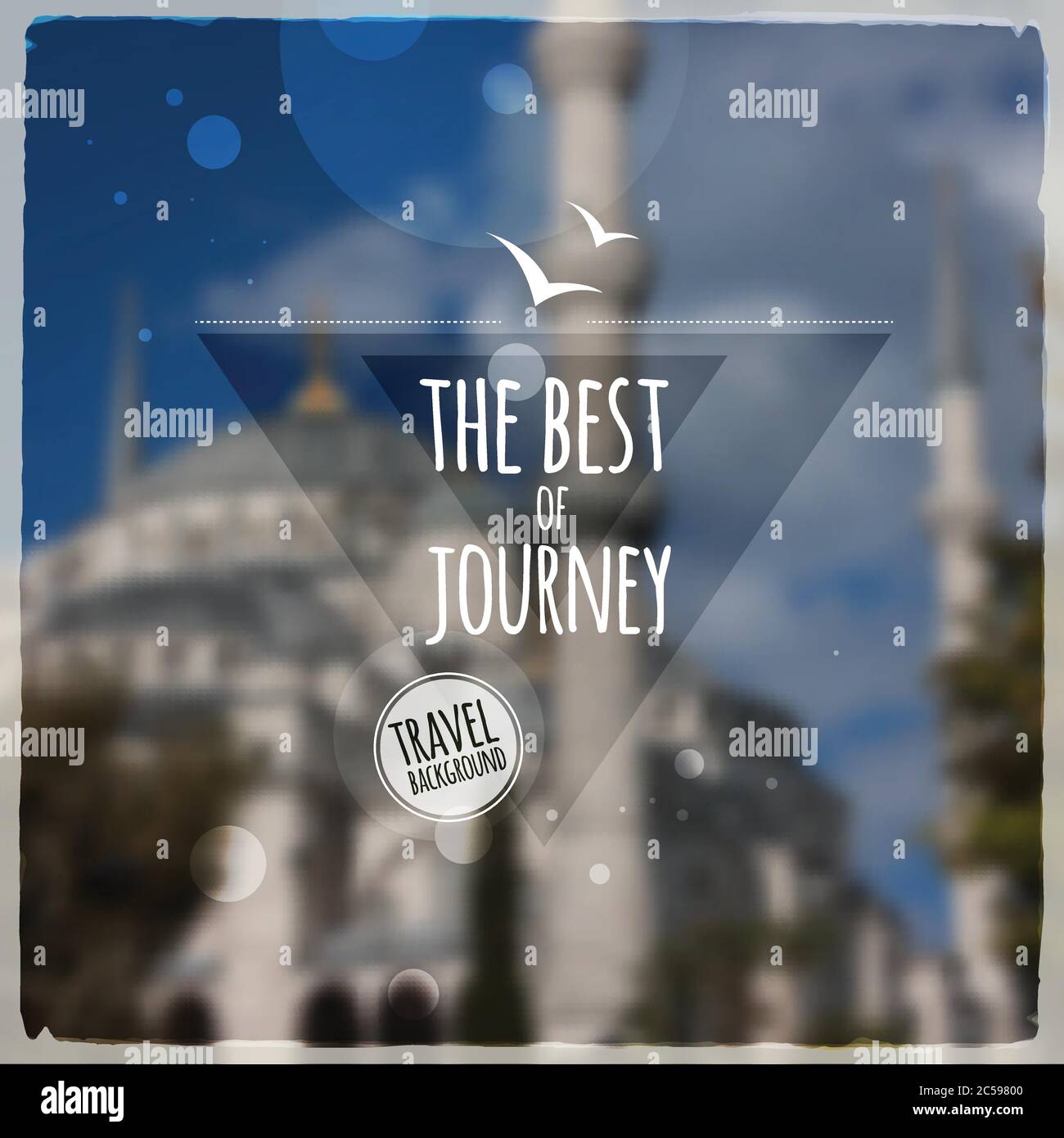 Kreative grafische Botschaft für Ihr Sommer-Design.Vektor verschwommen b Stock Vektor