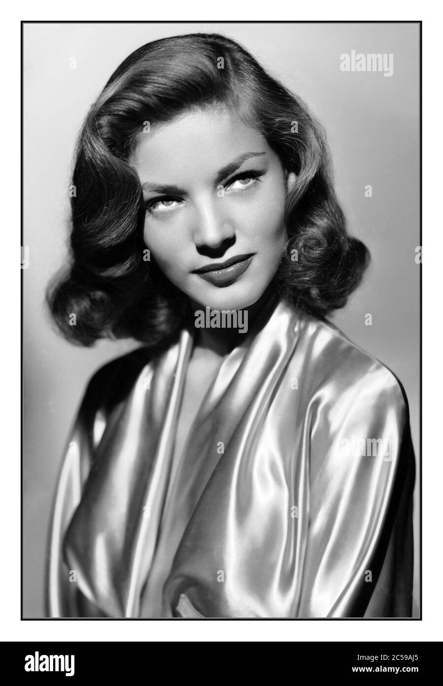 Lauren Bacall Filmstar Starlet Schönheit Portrait Archiv B&W Hollywood Studio noch in den 1940er Jahren Hollywood USA Stockfoto