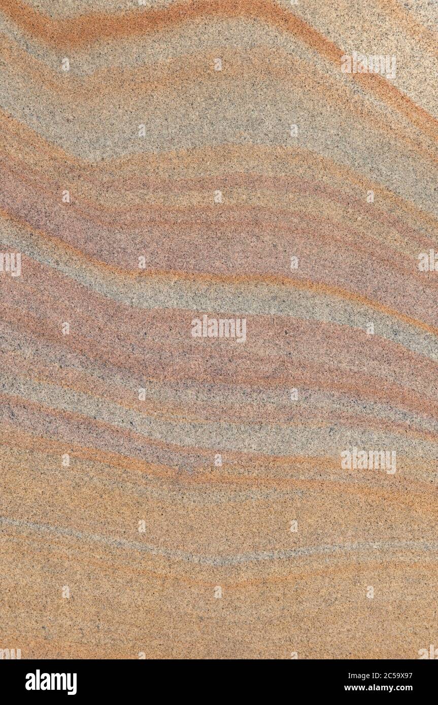 Ein Nahaufnahme Bild der Schichten in EINER Steinpflasterplatte Stockfoto