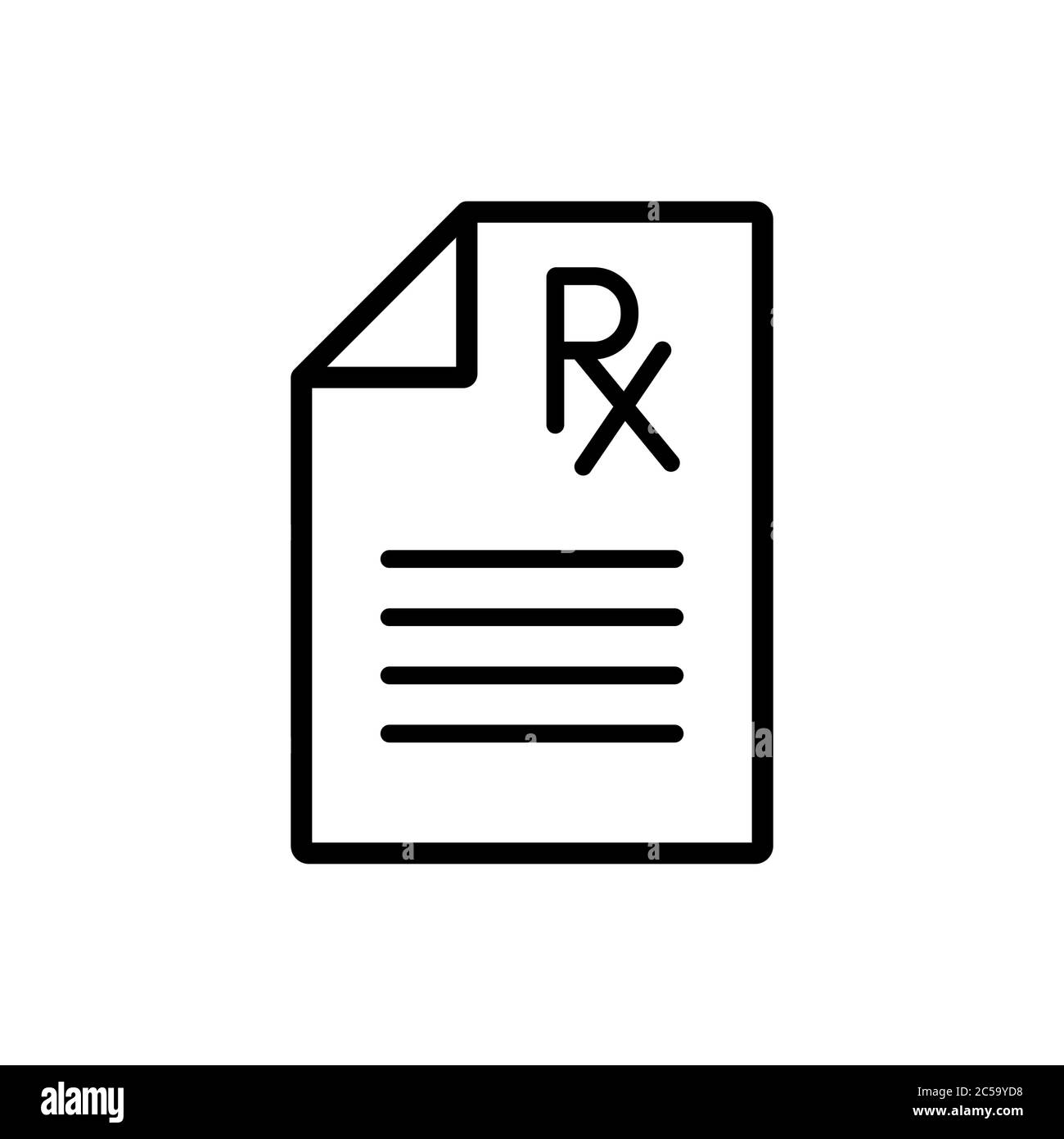 Symbol für medizinisches Rx-Zeichen. Medizin und Gesundheitswesen, medizinische Unterstützung Zeichen. Graph Symbol für medizinische Website und Apps Design, Logo, App, UI Stock Vektor