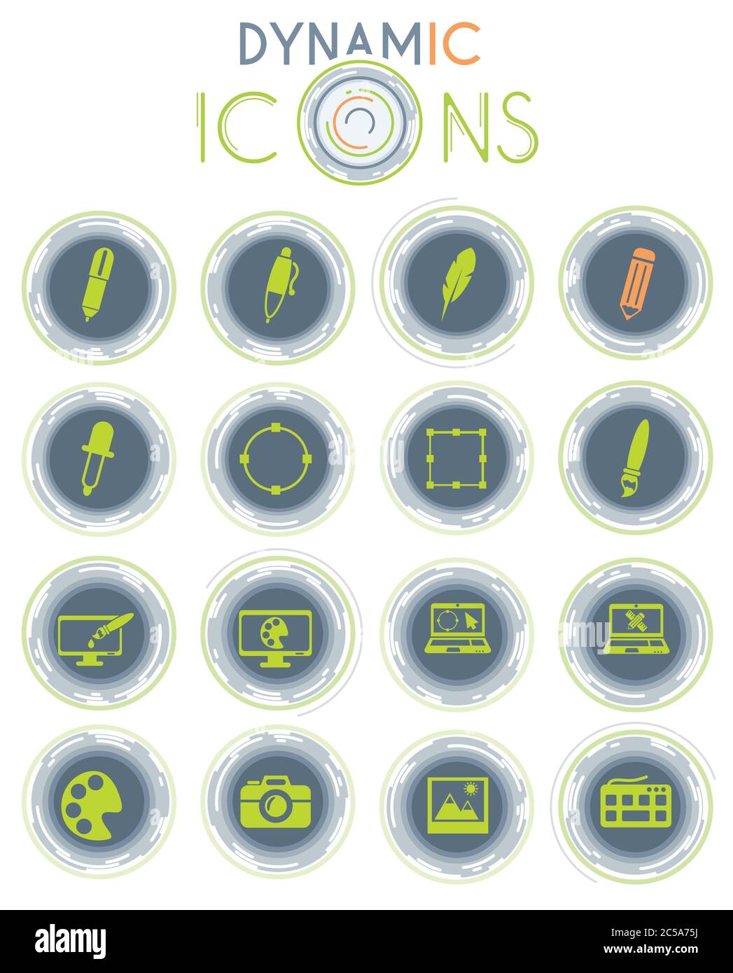 Design Icon Set Stock Vektor