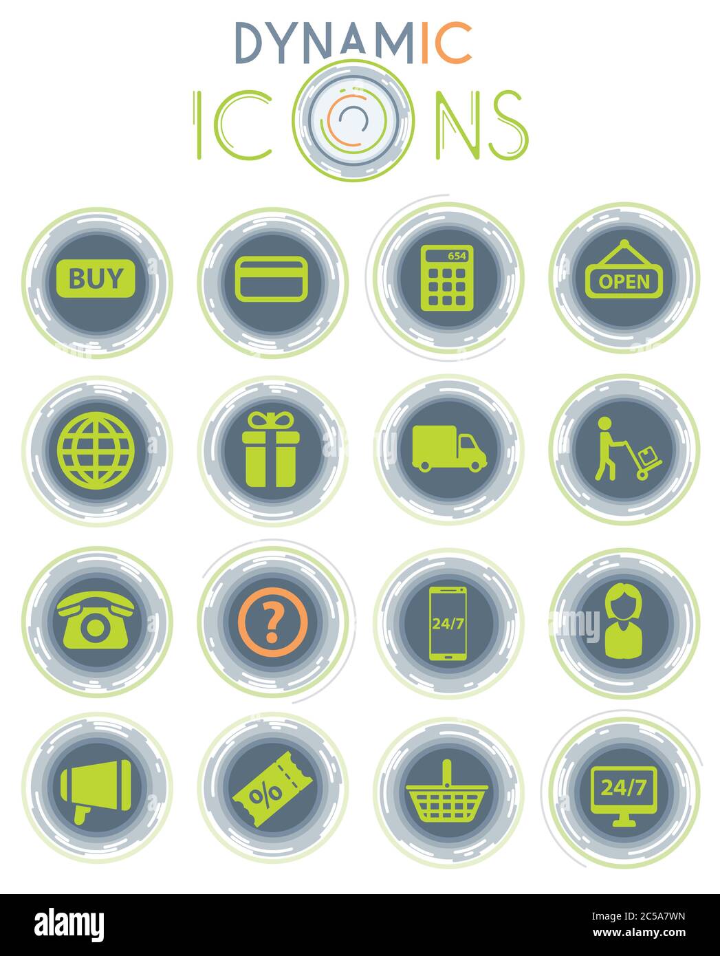 E-Commerce einfach Symbole Stock Vektor