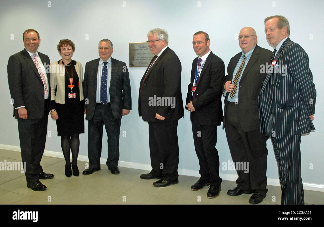 Eröffnung des neuen Terminals am Flughafen London Southend im April 2014 Stockfoto