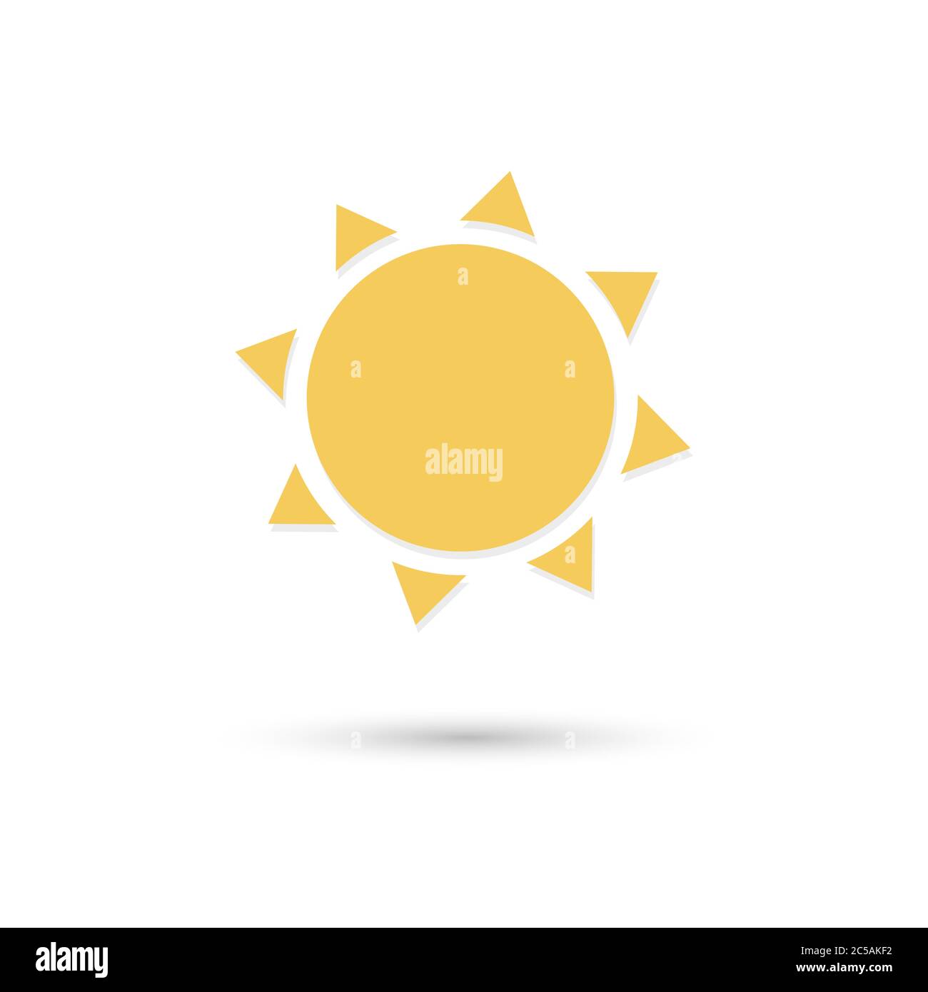 Sun Symbol einfache flache Abbildung. Sonnensymbol. Stock Vektor