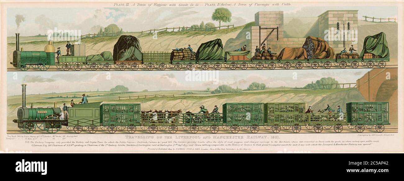 LIVERPOOL-MANCHESTER-BAHN 1831 Stockfoto
