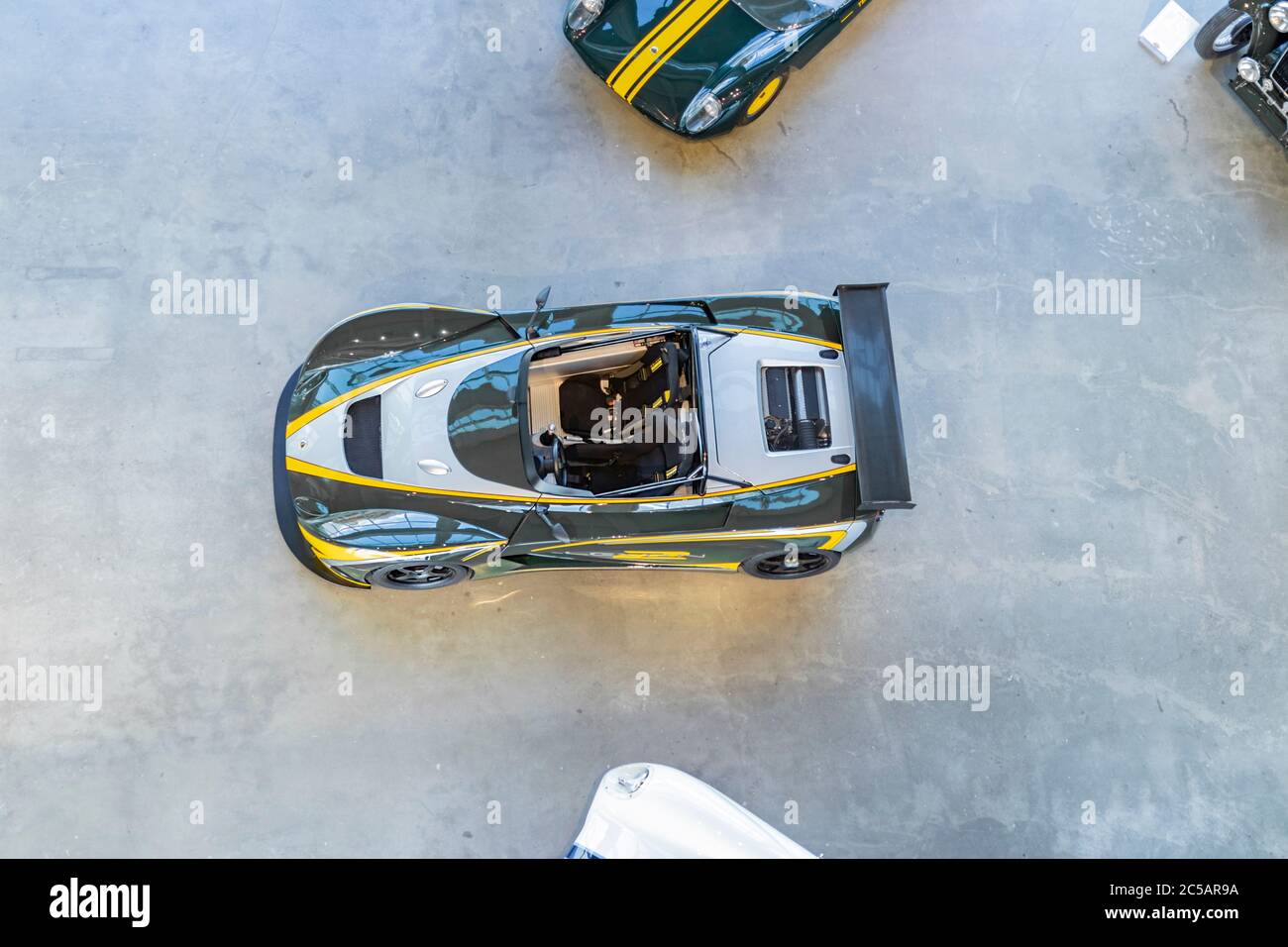 Draufsicht auf Lotus im Barber Vintage Motorsports Museum Leeds Alabama USA Stockfoto