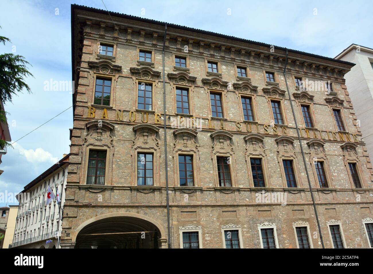 Banque de la suisse italiana, Lugano, Schweiz, Schweiz, Suisse, Svájc, Europa Stockfoto