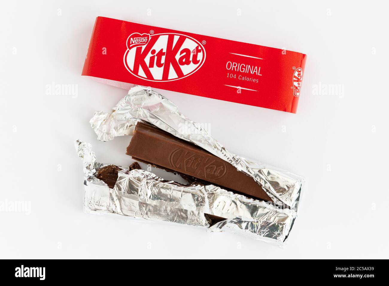 KitKat Kit Kat 2 Finger mit Schokolade überzogene Keksbar Stockfoto