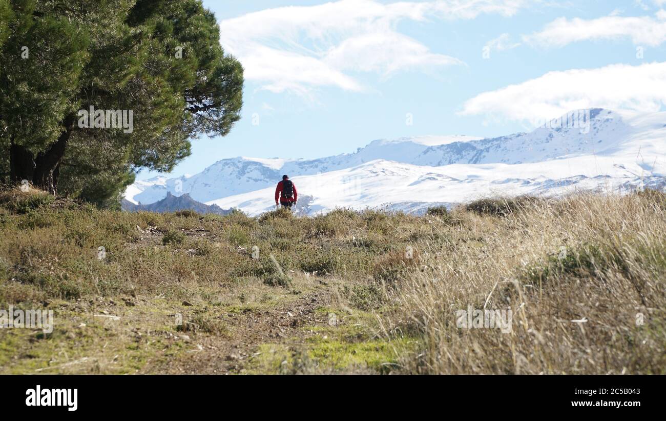 Cerro del Trevenque Gipfel in der Sierra Nevada Bergkette von Andalusien bei Grenada in Spanien. Stockfoto